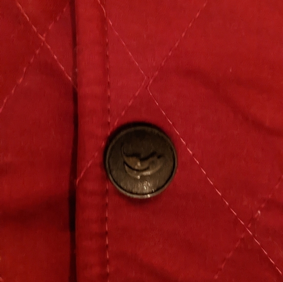 Henry White Quilted Vest Red Medium Wool Blend, vintage - Picture 4 of 9